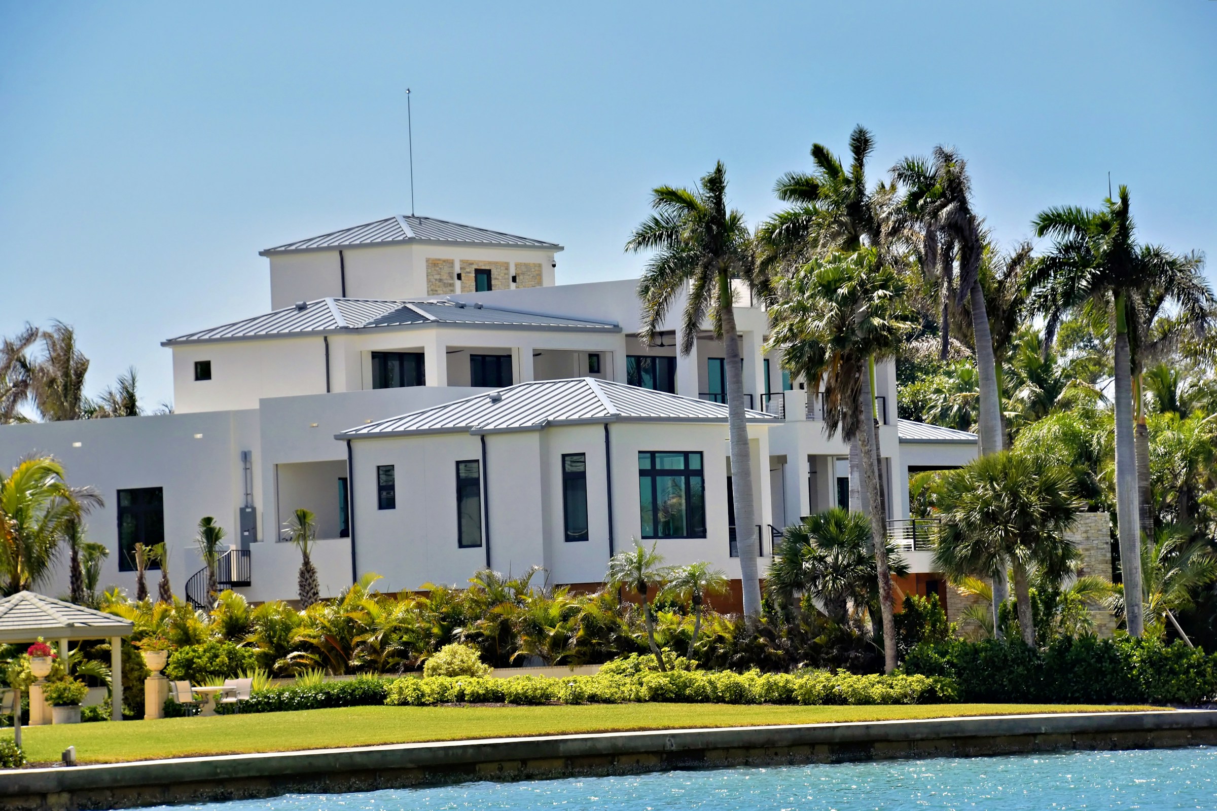 Contemporary residential architecture, shown as illustrative real estate imagery